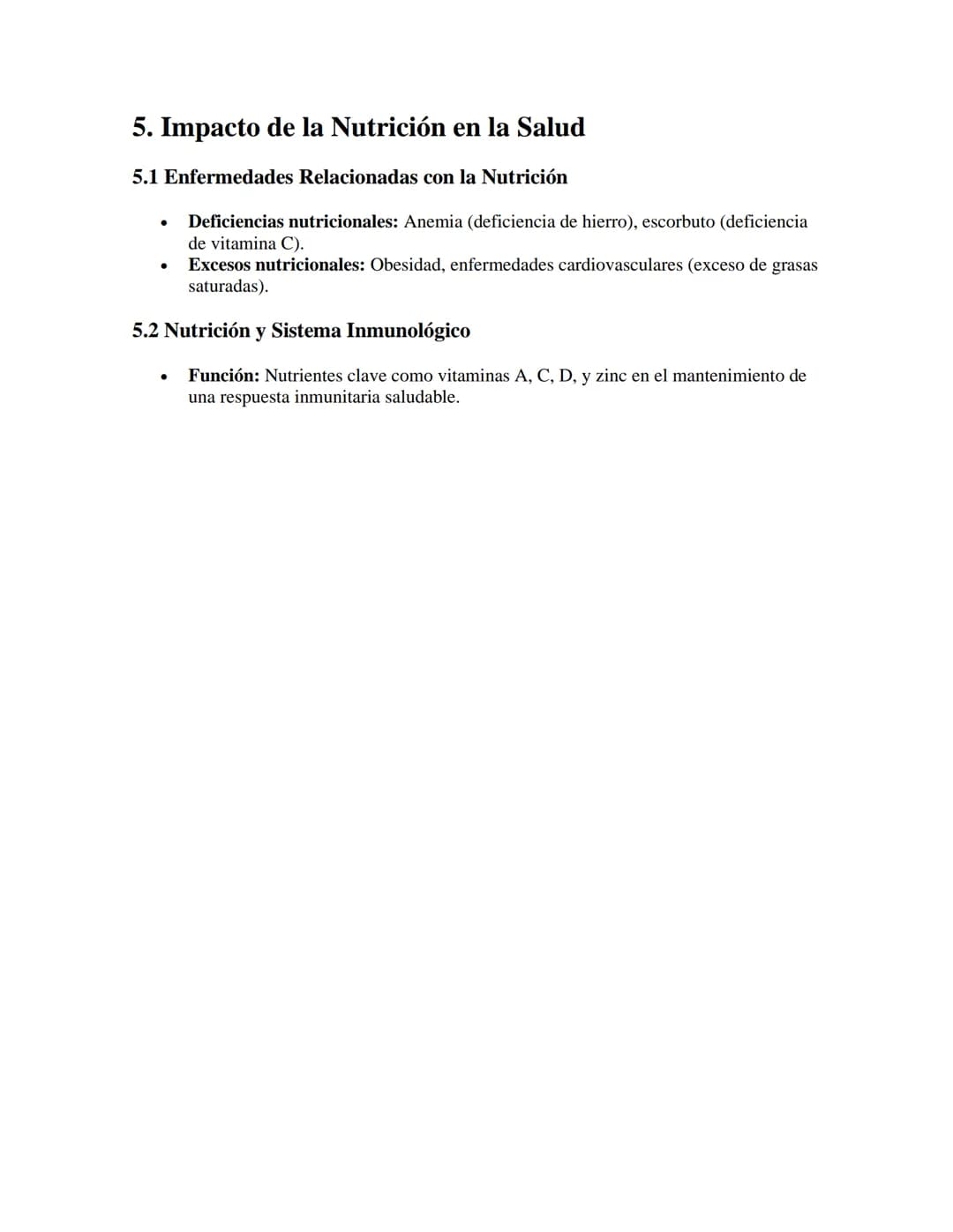 Biología de la Alimentación y Nutrición
APUNTES//
1. Nutrientes Esenciales
1.1 Carbohidratos
•
•
Función: Principal fuente de energía.
Tipos