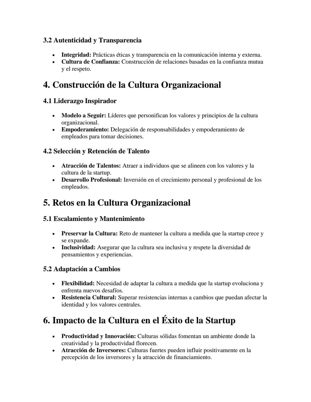 Cultura Organizacional en Startups
APUNTES//
1. Definición de Cultura Organizacional
•
Cultura Organizacional: Conjunto de valores, creencia