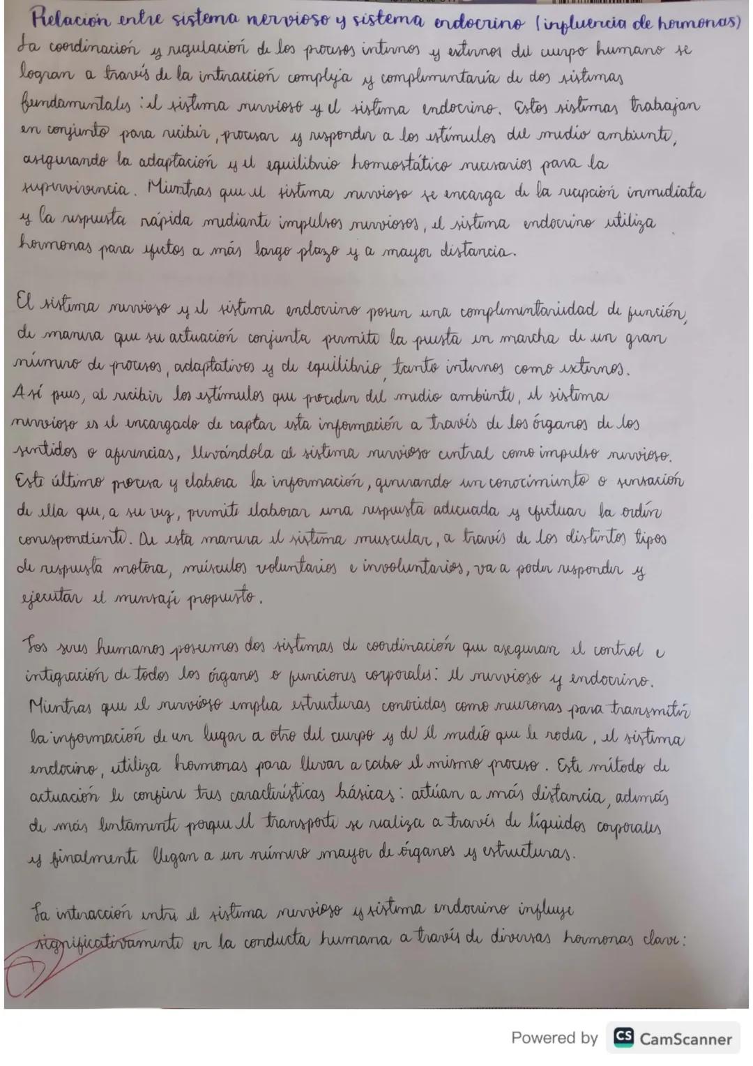 # Relación entre sistema nervioso y sistema endocrino (influencia de hermonas)

Ja coordinación y rigulación de los procesos internos y esti