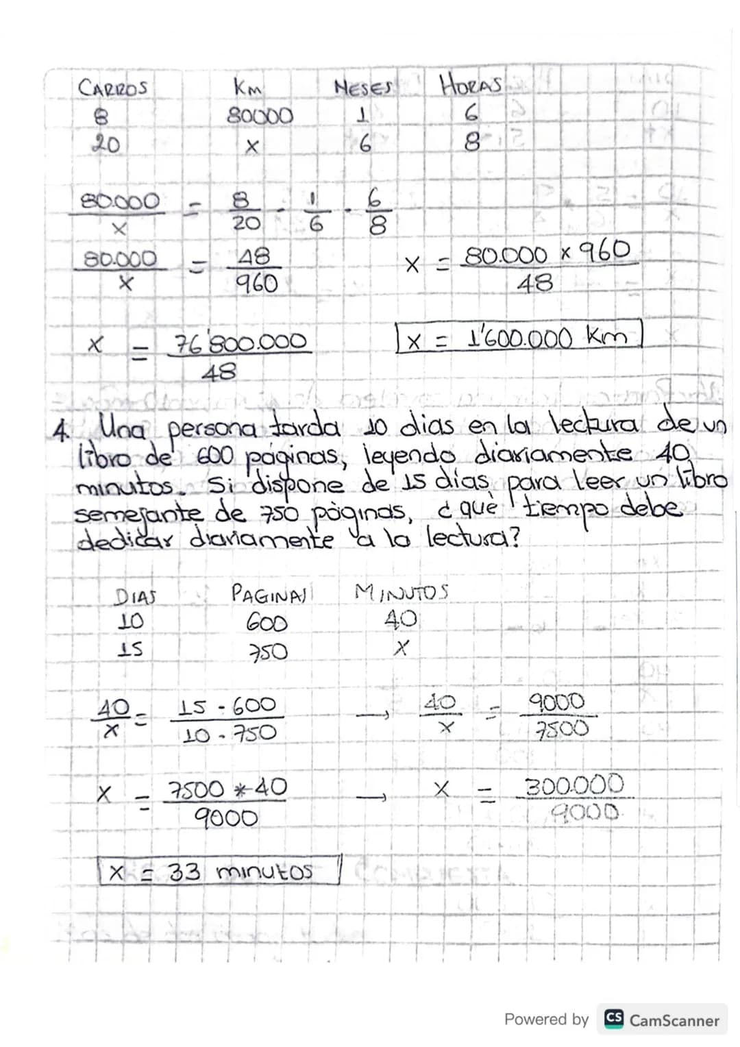 REGLA DE TRES EJERCICIOS