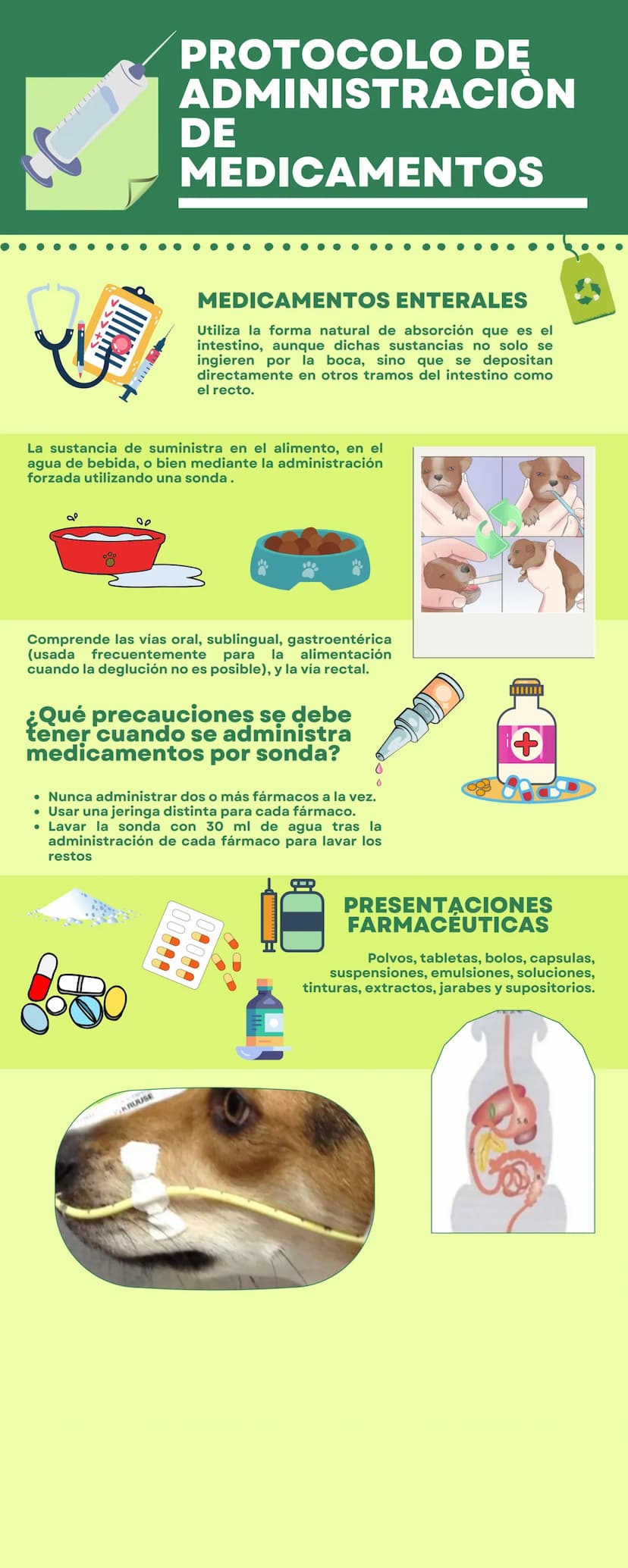 PROTOCOLO DĘ
ADMINISTRACIÓN
DE
MEDICAMENTOS
MEDICAMENTOS ENTERALES
Utiliza la forma natural de absorción que es el
intestino, aunque dichas 