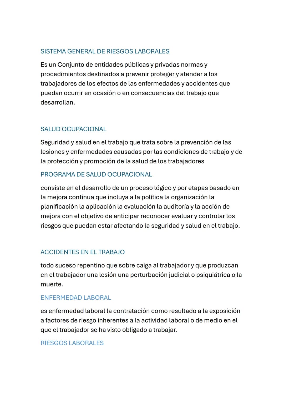 Objetivos del subsistema de gestión de seguridad y salud en el trabajo de una empresa laboralmente saludable