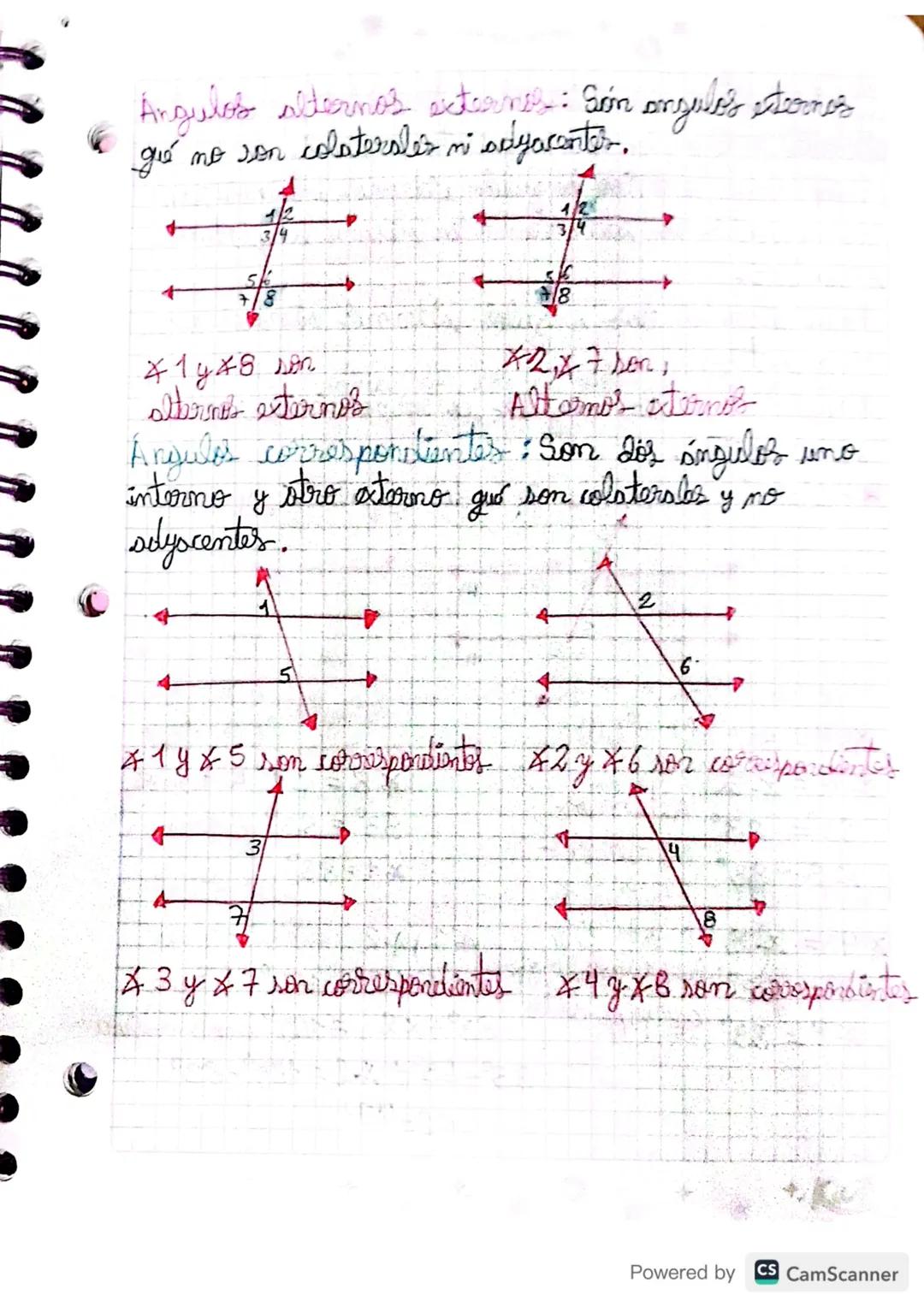 Angulos entre Paralelos
Una reconte es una rects qué intersecta dos o más
rectos del mismo plano en puntos distintos por
éjemplo la recta L´