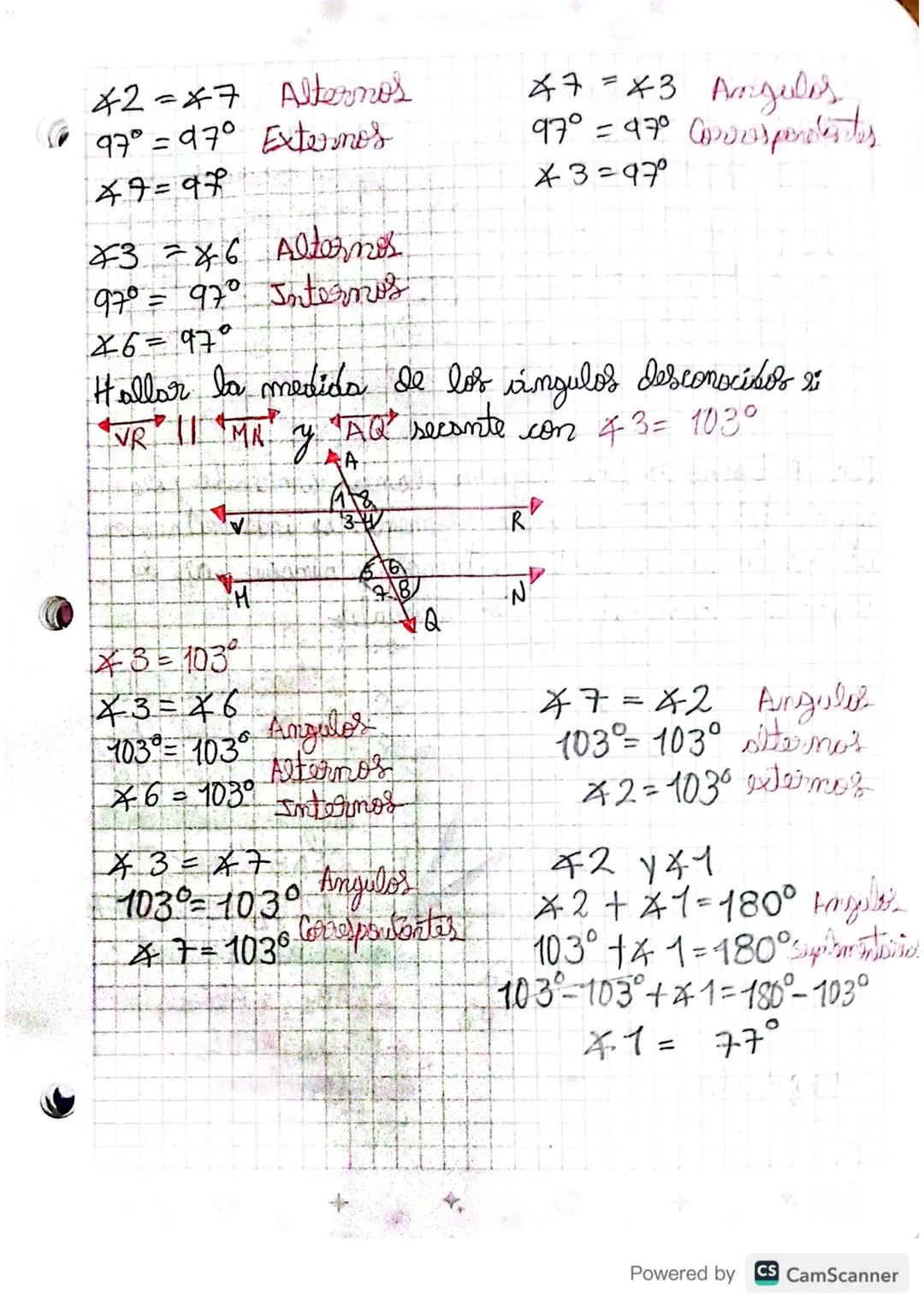 Angulos entre Paralelos
Una reconte es una rects qué intersecta dos o más
rectos del mismo plano en puntos distintos por
éjemplo la recta L´