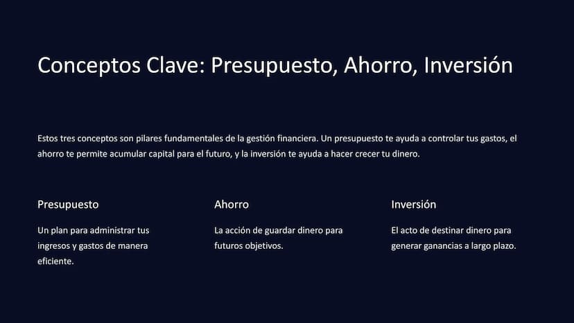 Gestión Financiera:
Una Guía para el Éxito
La gestión financiera es esencial para alcanzar la
estabilidad económica y construir un futuro
só