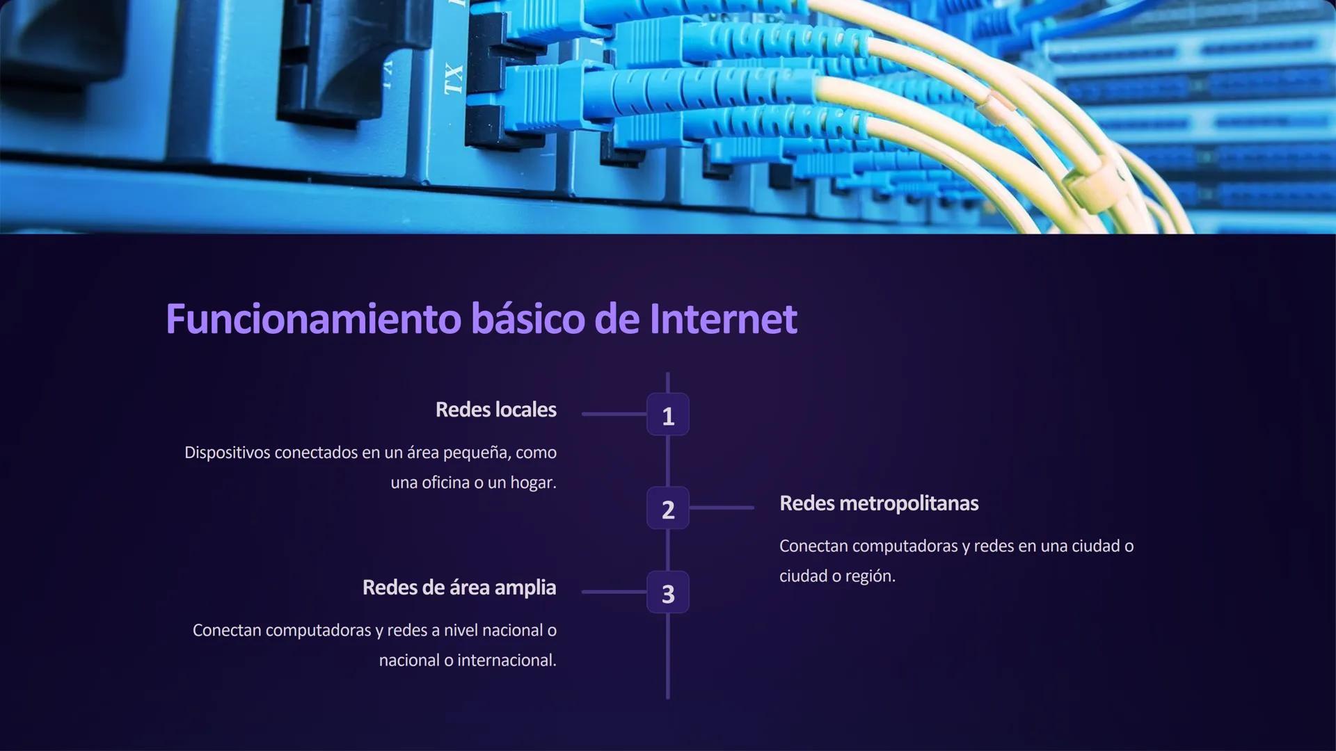 Internet y la
Navegación Web
Internet es una red global que conecta computadoras y dispositivos. La
dispositivos. La navegación web es el ac