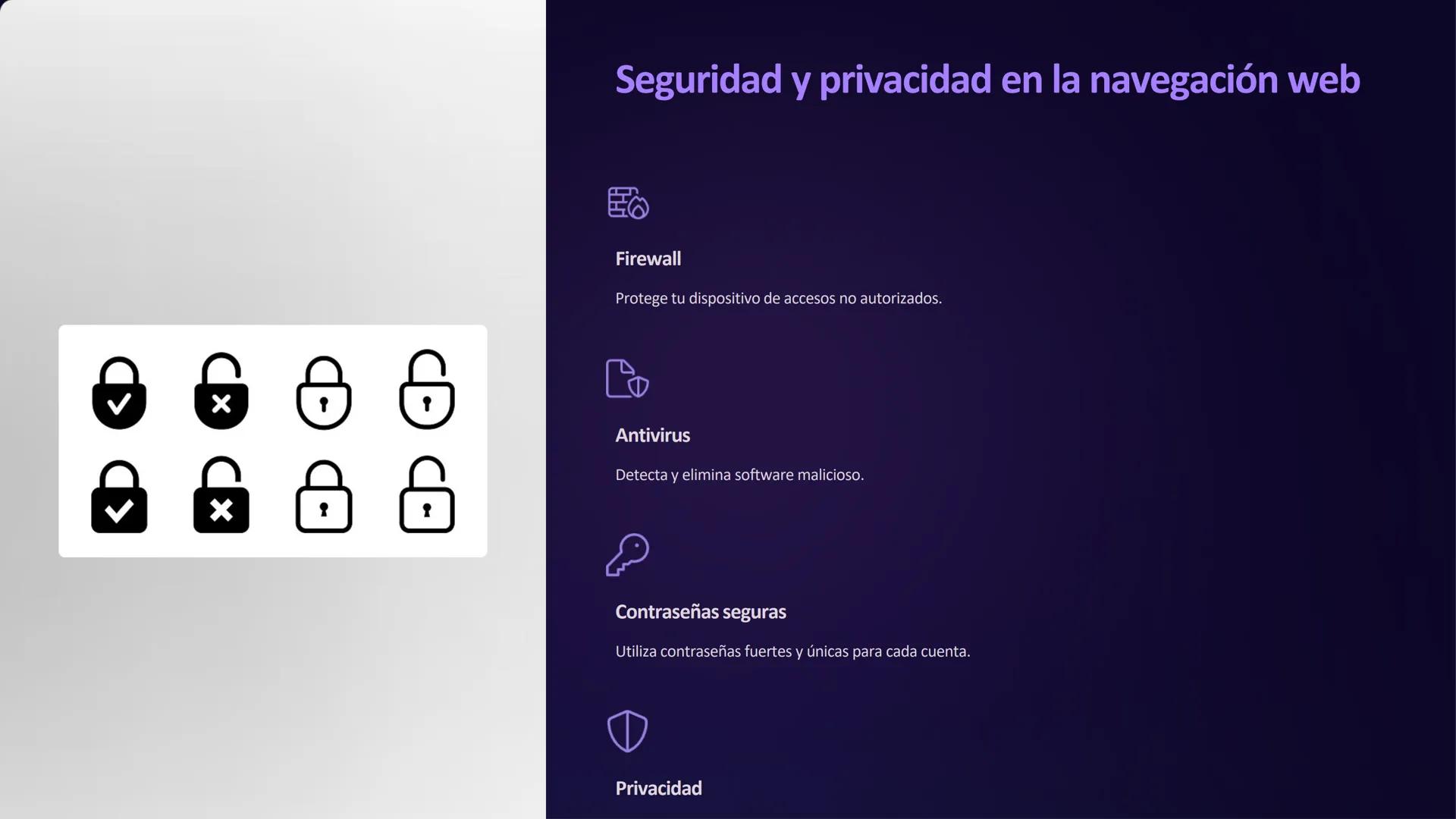 Internet y la
Navegación Web
Internet es una red global que conecta computadoras y dispositivos. La
dispositivos. La navegación web es el ac