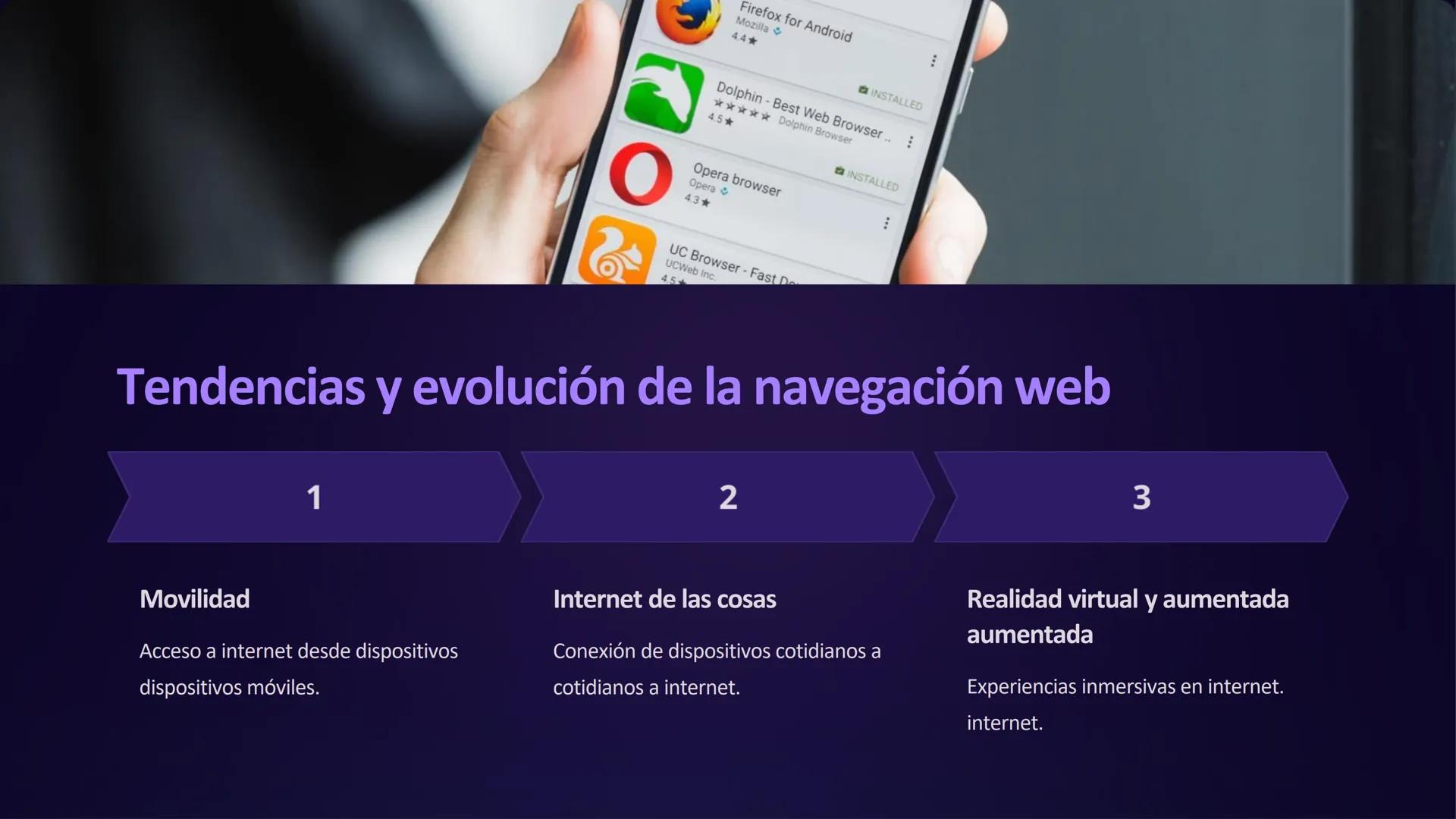 Internet y la
Navegación Web
Internet es una red global que conecta computadoras y dispositivos. La
dispositivos. La navegación web es el ac