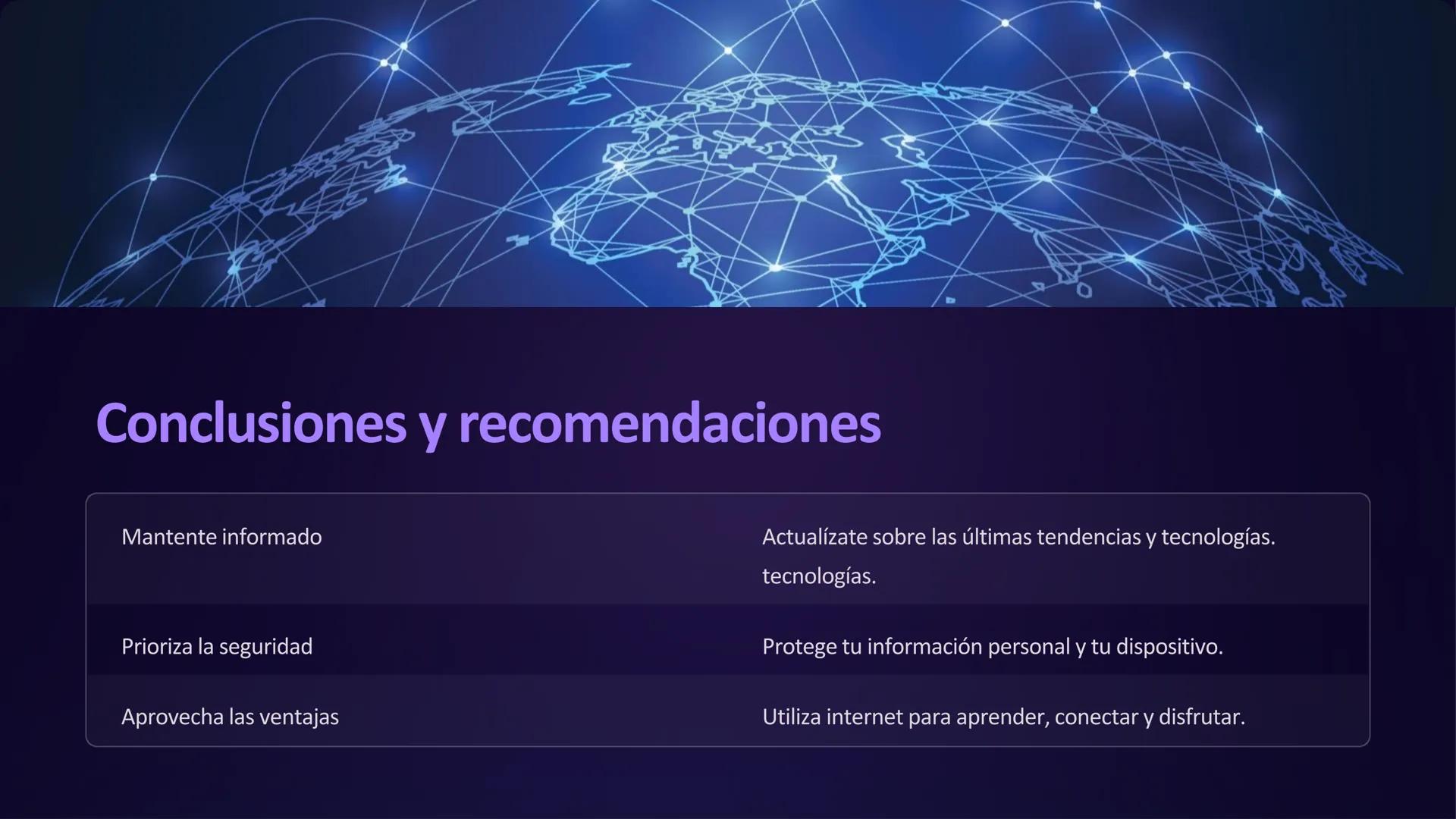 Internet y la
Navegación Web
Internet es una red global que conecta computadoras y dispositivos. La
dispositivos. La navegación web es el ac