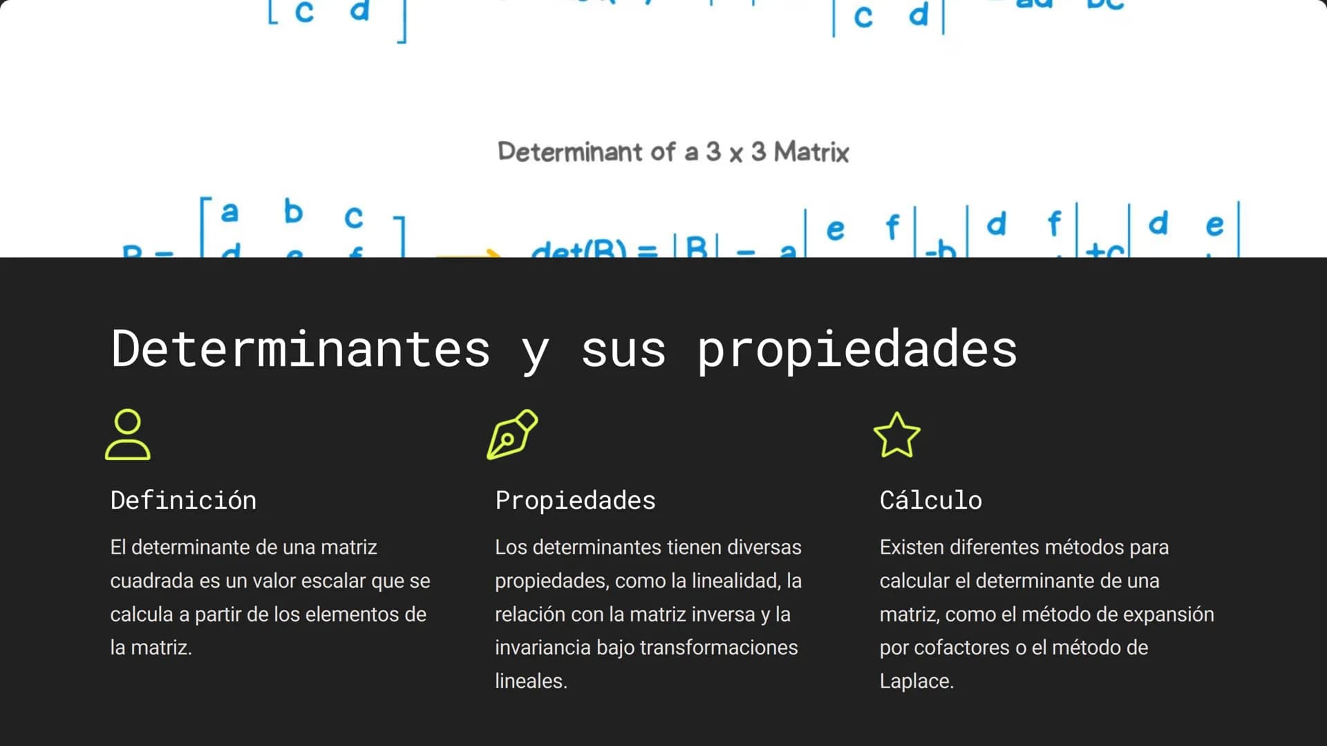 Álgebra Lineal: ☐
Comprendiendo
Conceptos Clave
El álgebra lineal es una rama fundamental de las matemáticas,
que estudia las relaciones ent