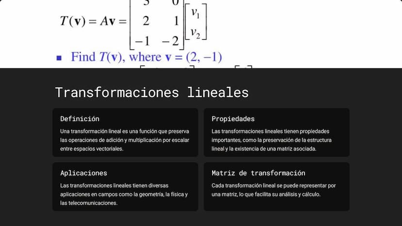 Álgebra Lineal: ☐
Comprendiendo
Conceptos Clave
El álgebra lineal es una rama fundamental de las matemáticas,
que estudia las relaciones ent