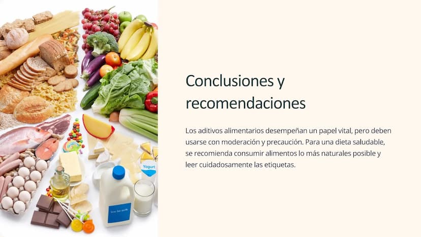 Química de alimentos:
Aditivos, conservantes,
colorantes, vitaminas
Explora los fascinantes componentes químicos que dan a los
alimentos sus