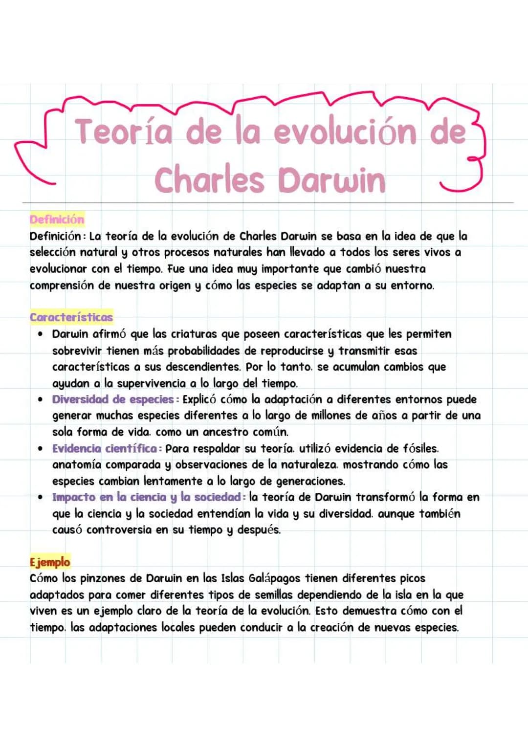 Teoría de la evolución de Charles Darwin