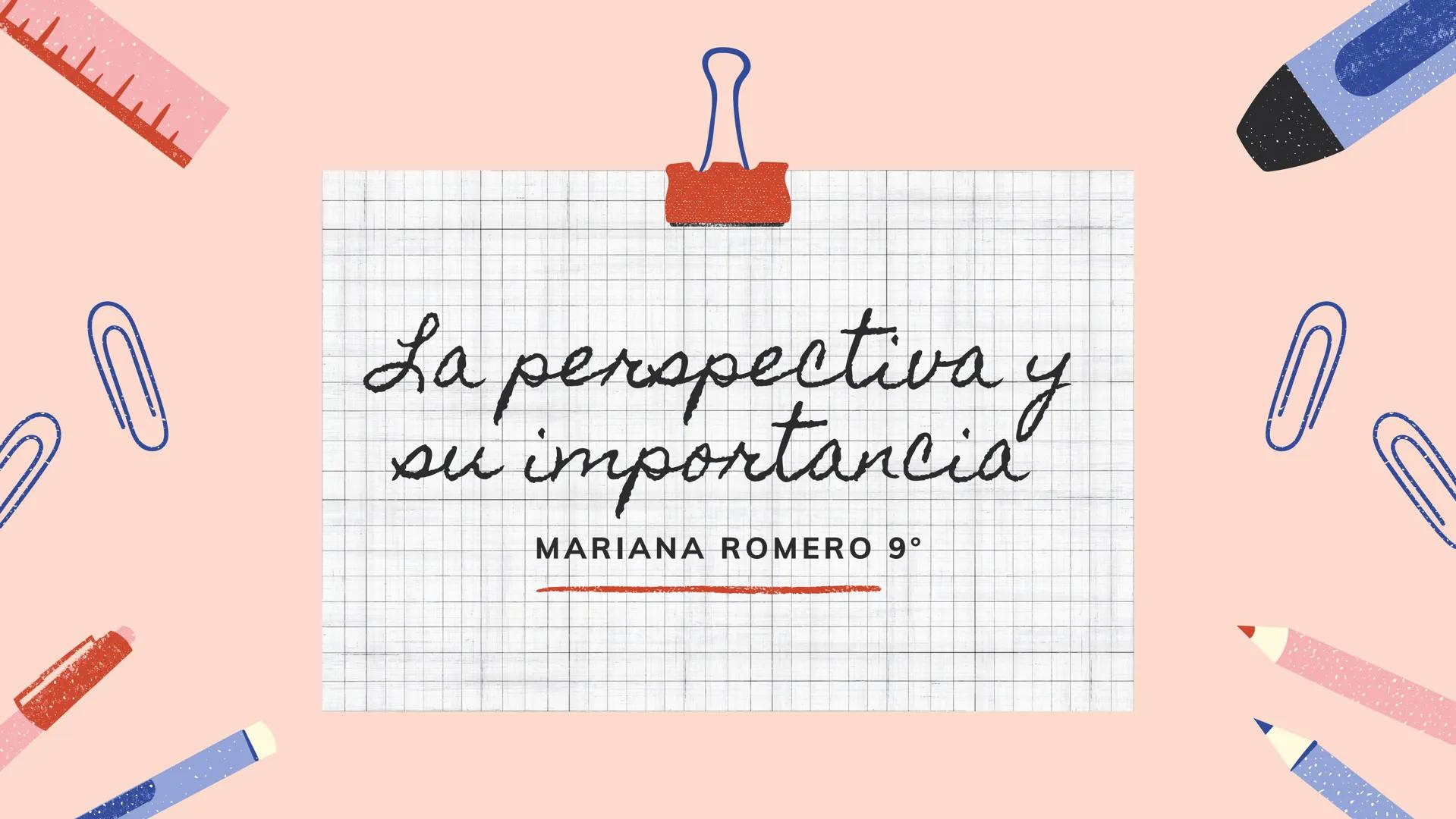 La perspectiva y
su importancia
MARIANA ROMERO 9° ¿Qué es la
perspectiva?
El dibujo en perspectiva es una técnica
de dibujo que se emplea pa