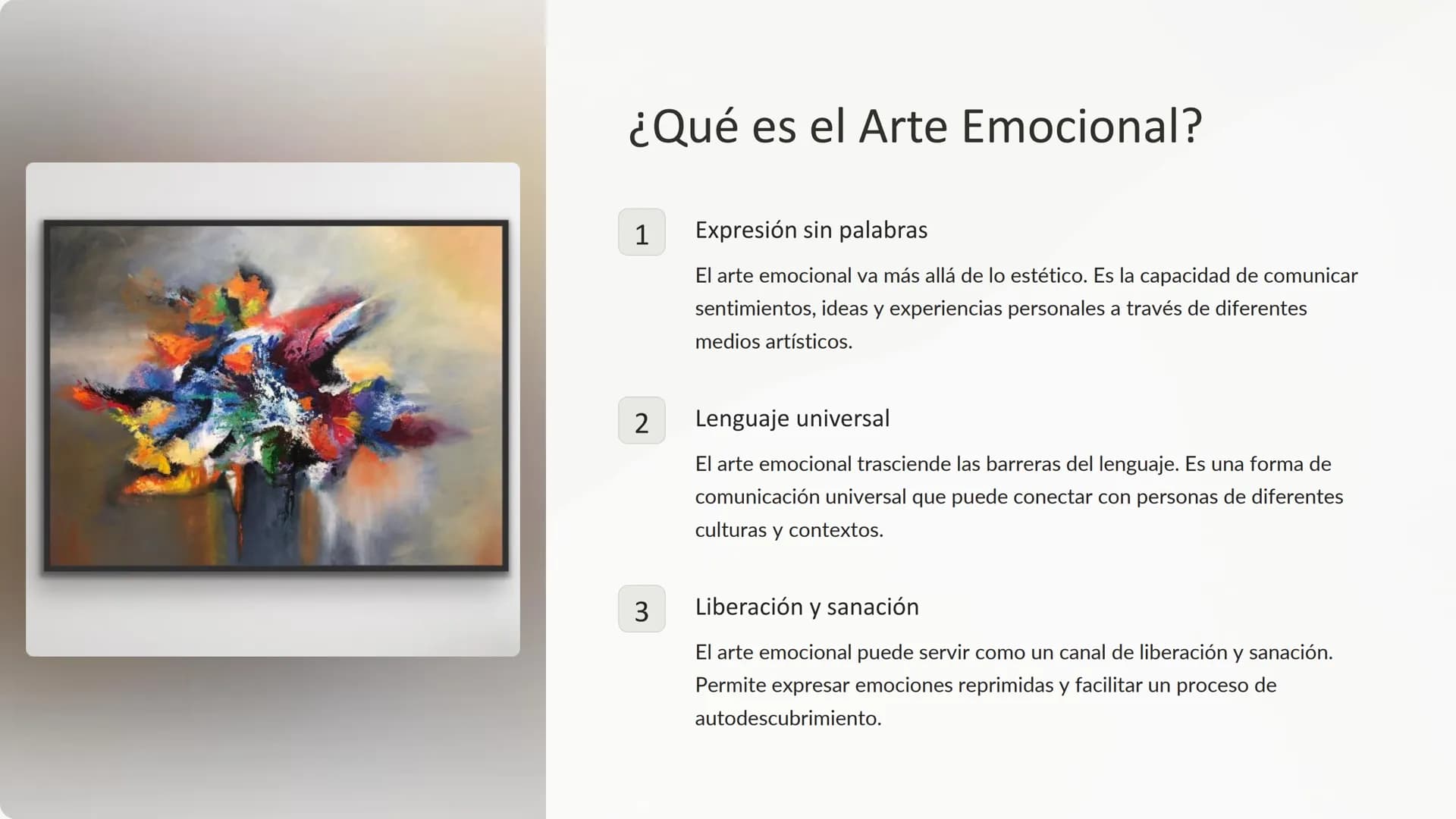 Arte y Emociones
El arte siempre ha sido una vía para expresar el alma humana. Sus
diversas formas y lenguajes se convierten en un puente pa