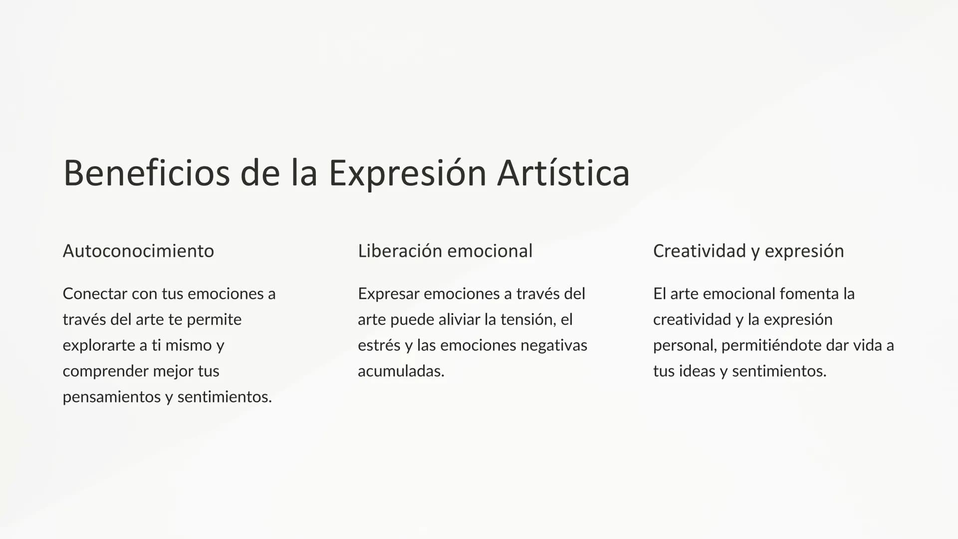 Arte y Emociones
El arte siempre ha sido una vía para expresar el alma humana. Sus
diversas formas y lenguajes se convierten en un puente pa