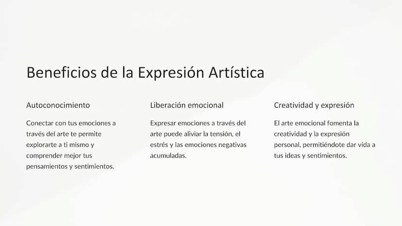 Arte y Emociones
El arte siempre ha sido una vía para expresar el alma humana. Sus
diversas formas y lenguajes se convierten en un puente pa