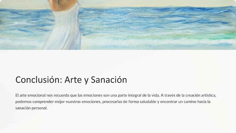 Arte y Emociones
El arte siempre ha sido una vía para expresar el alma humana. Sus
diversas formas y lenguajes se convierten en un puente pa