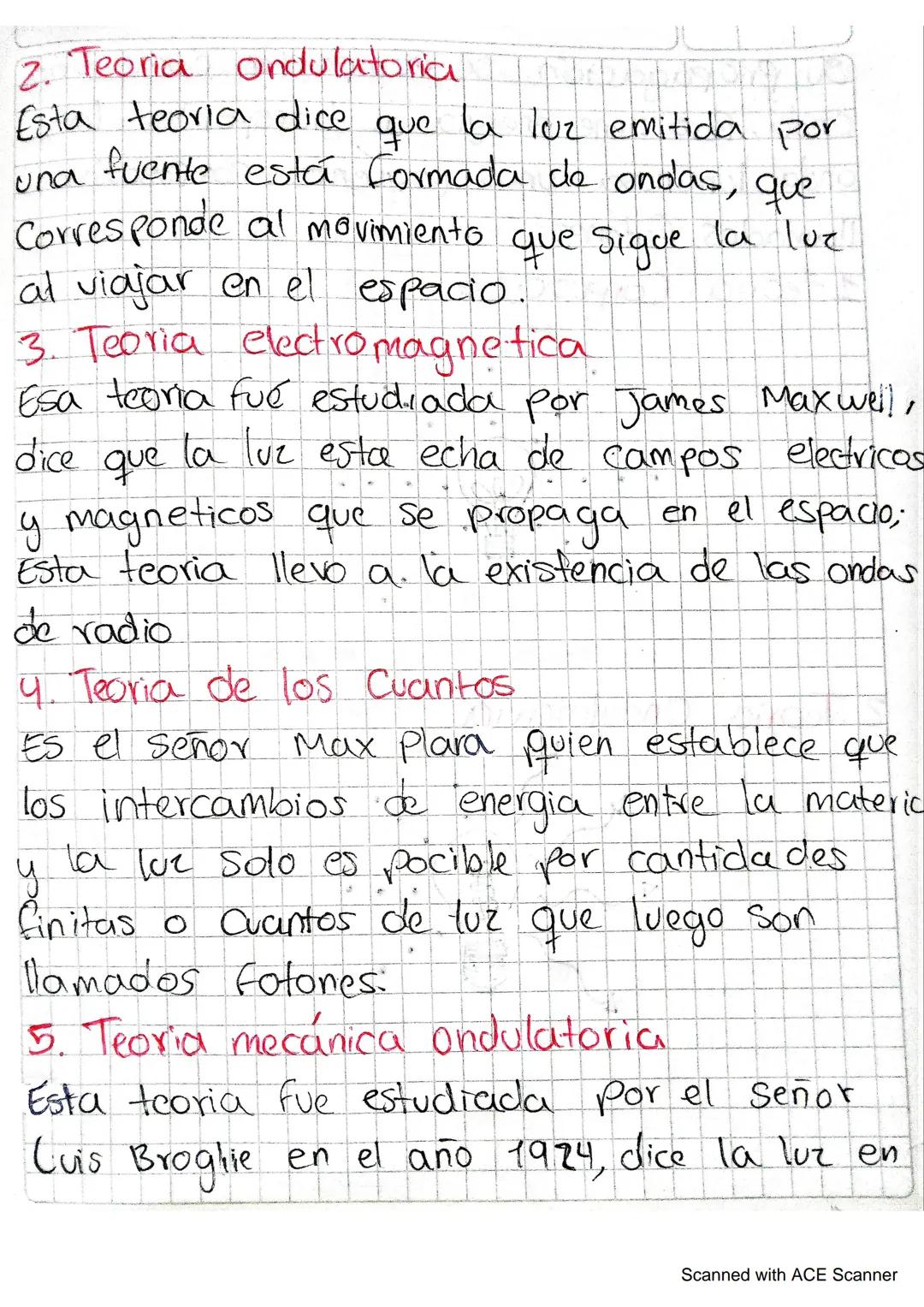 Ondas luminosas

teorias de la luz;

1. Teoria corpuscular

Esta teoria está planteada por Isaac
Newton en el siglo XVII, dicen que la luz
C