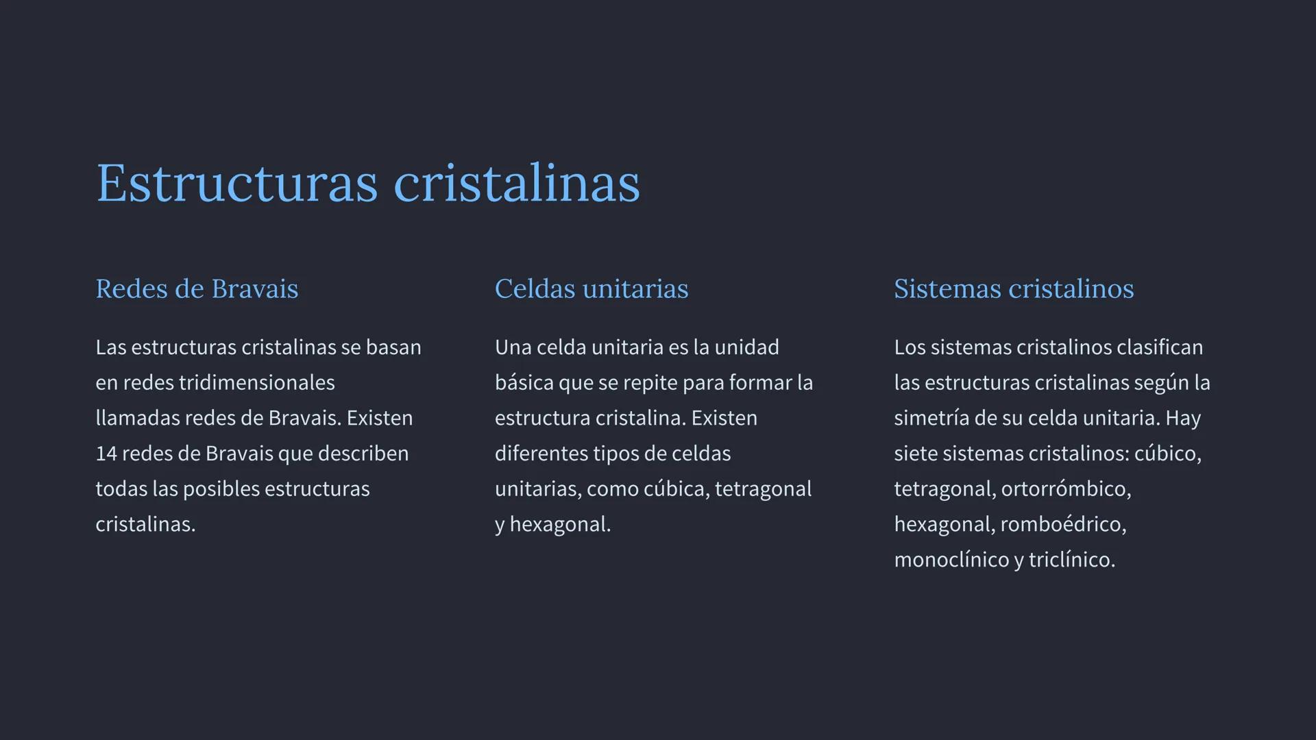 la química del
estado sólido

La química del estado sólido estudia la estructura, propiedades y
reacciones de la materia en su estado sólido