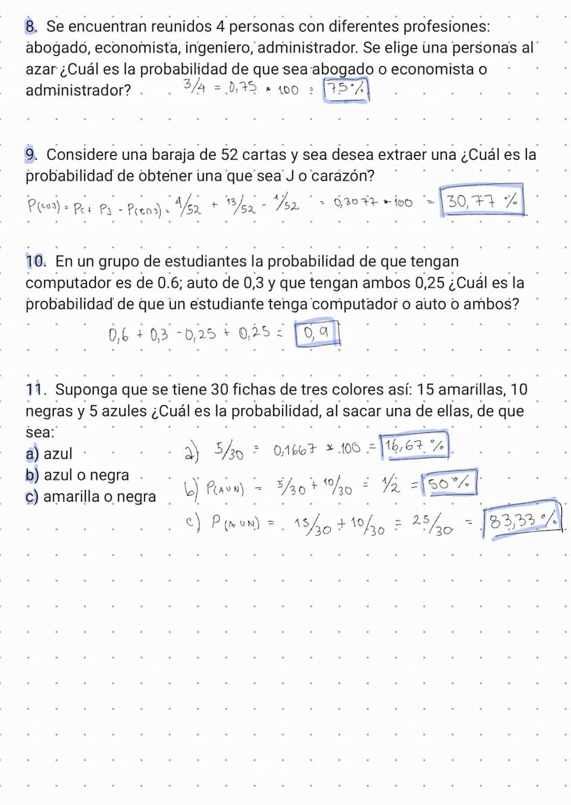 .
REGLA DE LA
SUMA
Determinar la probabilidad de que ocurra un suceso u otro. Se debe aplicar la relación
· entre los sucesos.
** RELACION=
