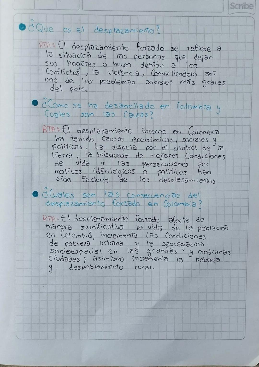 - ¿Que es el desplazamiento?

RTH: El desplazamiento forzado se refiere a
la situación de las personas que dejan
sus hogares o huyen debido 