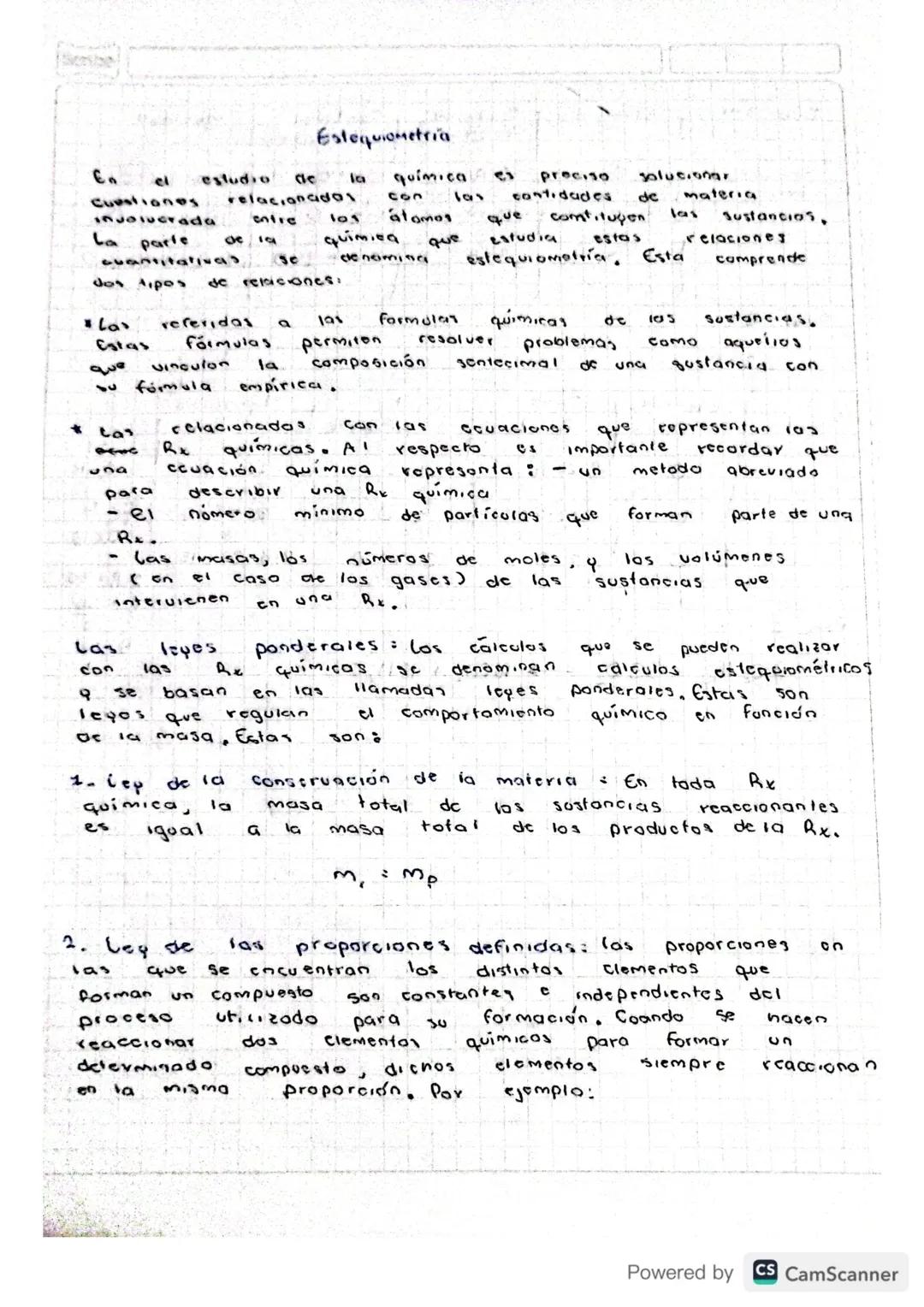 # Estequiometría
En el estudio de la química es preciso solucionar
cuestiones relacionadas con las cantidades de materia
Involucrada entre l