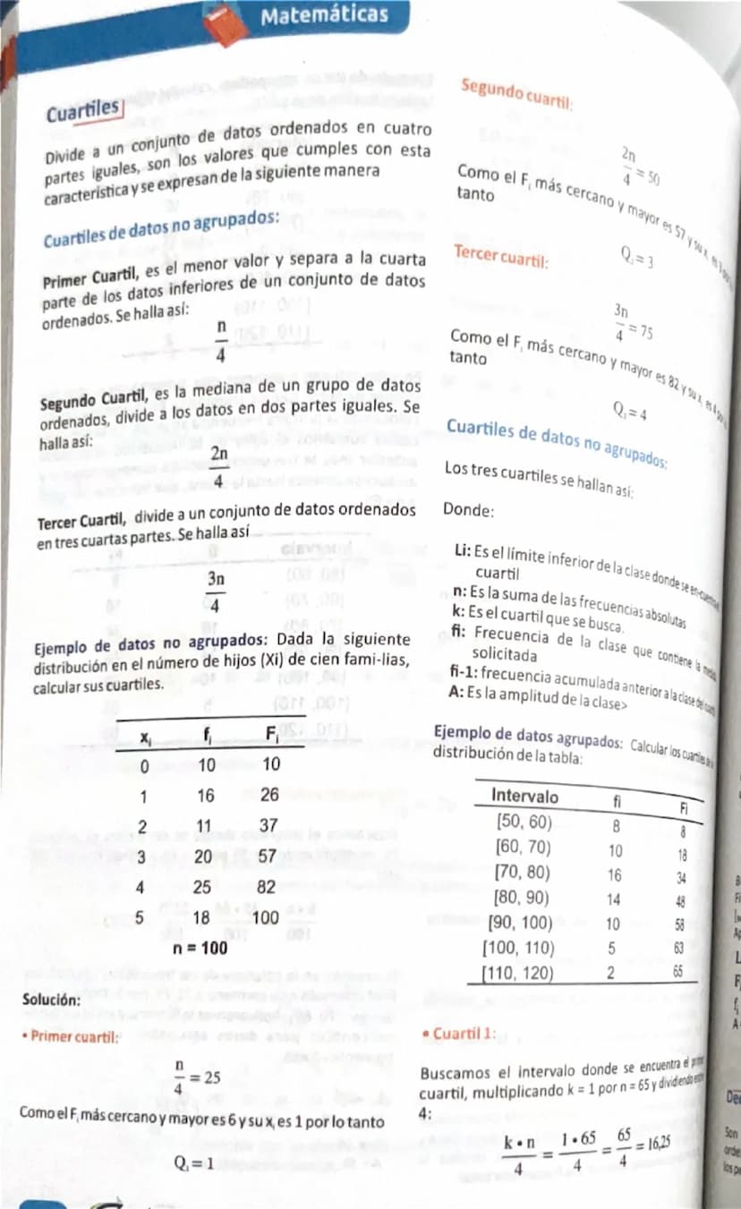 Matemáticas
Estadística
y probabilidad
La estadística es la parte de las matemáticas que se
encarga de la recolección, análisis e interpreta