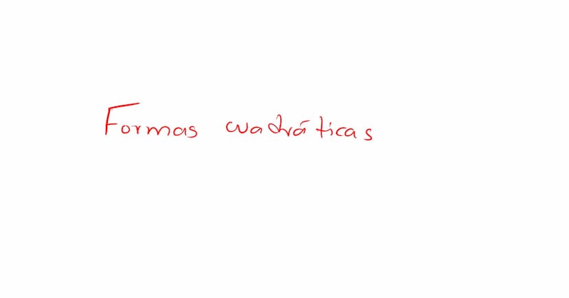 Formas
cuadráticas Una
Forma
cuadrática eu
са
Rn es
un a
función Q
definida
eu Ru
wyo
valor
en
un vector ☆ ER
puede calcularse mediante
T
Q(