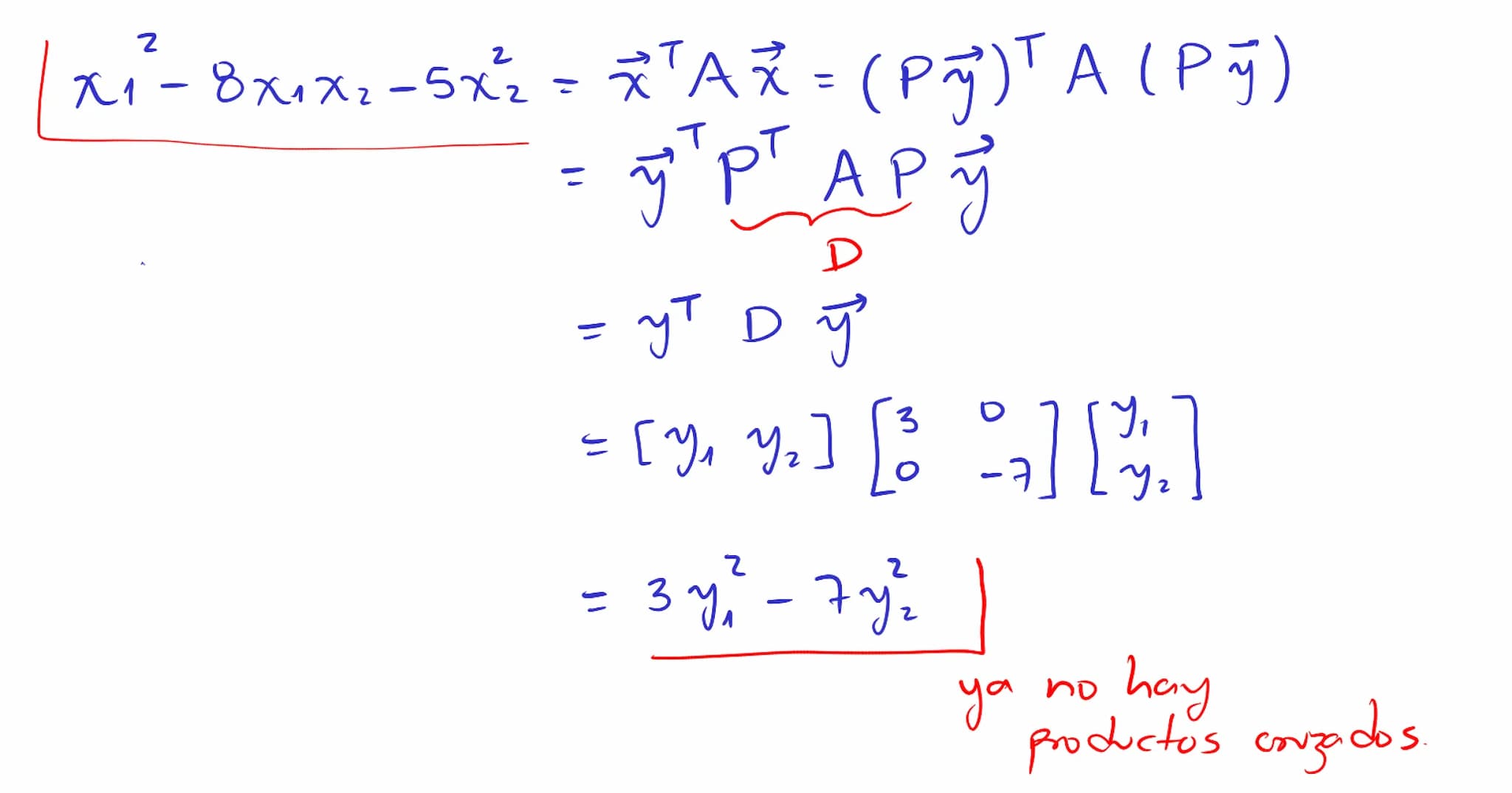 Formas
cuadráticas Una
Forma
cuadrática eu
са
Rn es
un a
función Q
definida
eu Ru
wyo
valor
en
un vector ☆ ER
puede calcularse mediante
T
Q(
