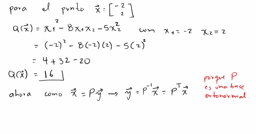 Formas
cuadráticas Una
Forma
cuadrática eu
са
Rn es
un a
función Q
definida
eu Ru
wyo
valor
en
un vector ☆ ER
puede calcularse mediante
T
Q(