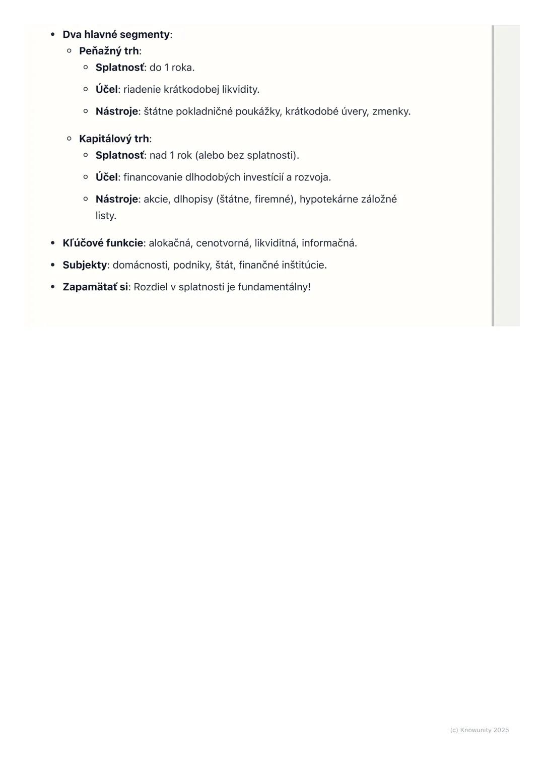 # Štruktúra a funkcie
finančného trhu

1. Prehľad finančného trhu

Finančný trh je kľúčovou súčasťou každej modernej ekonomiky. Predstavujem