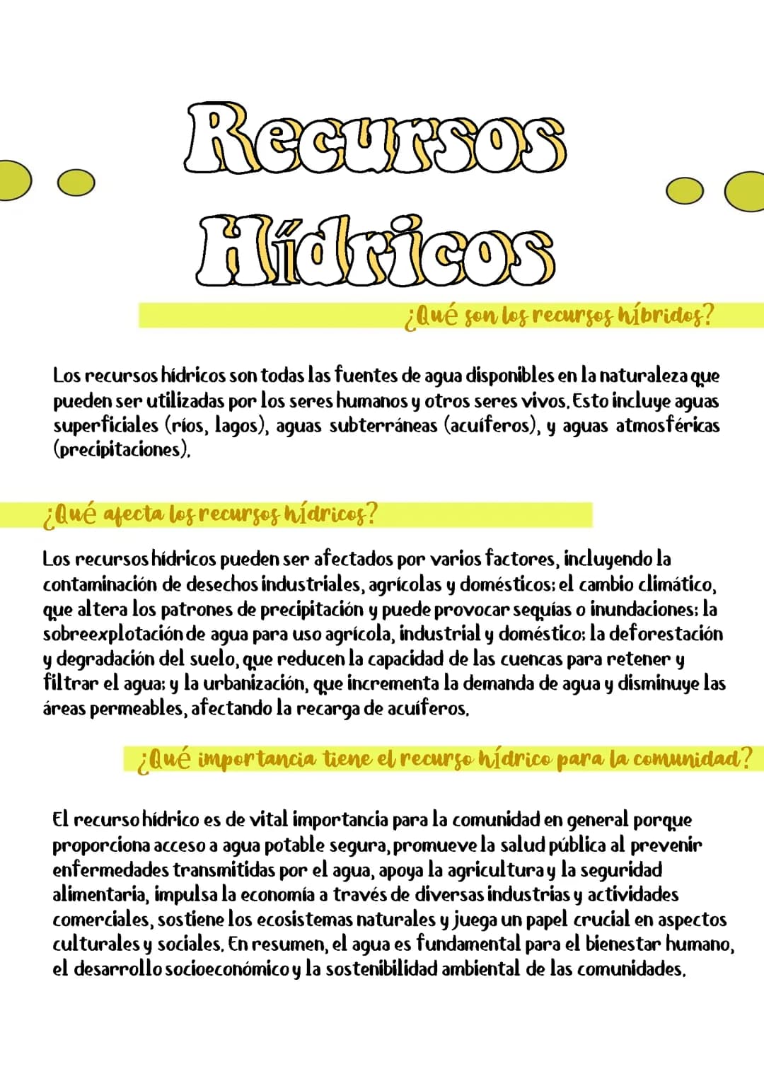 Recursos Hídricos