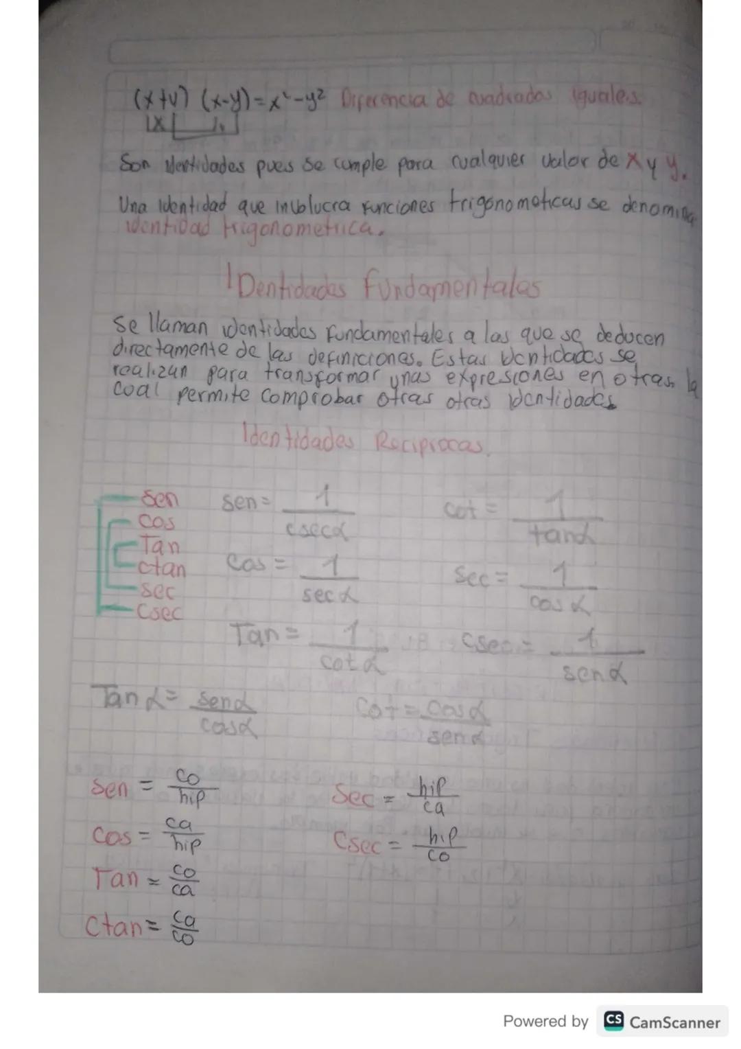 El angolo de Presion es 01, 35

TRIGONOMETRIA ANALITICA.

1. Identidades Trigonometricas

Una identidad es una igualdad entre dos expresione