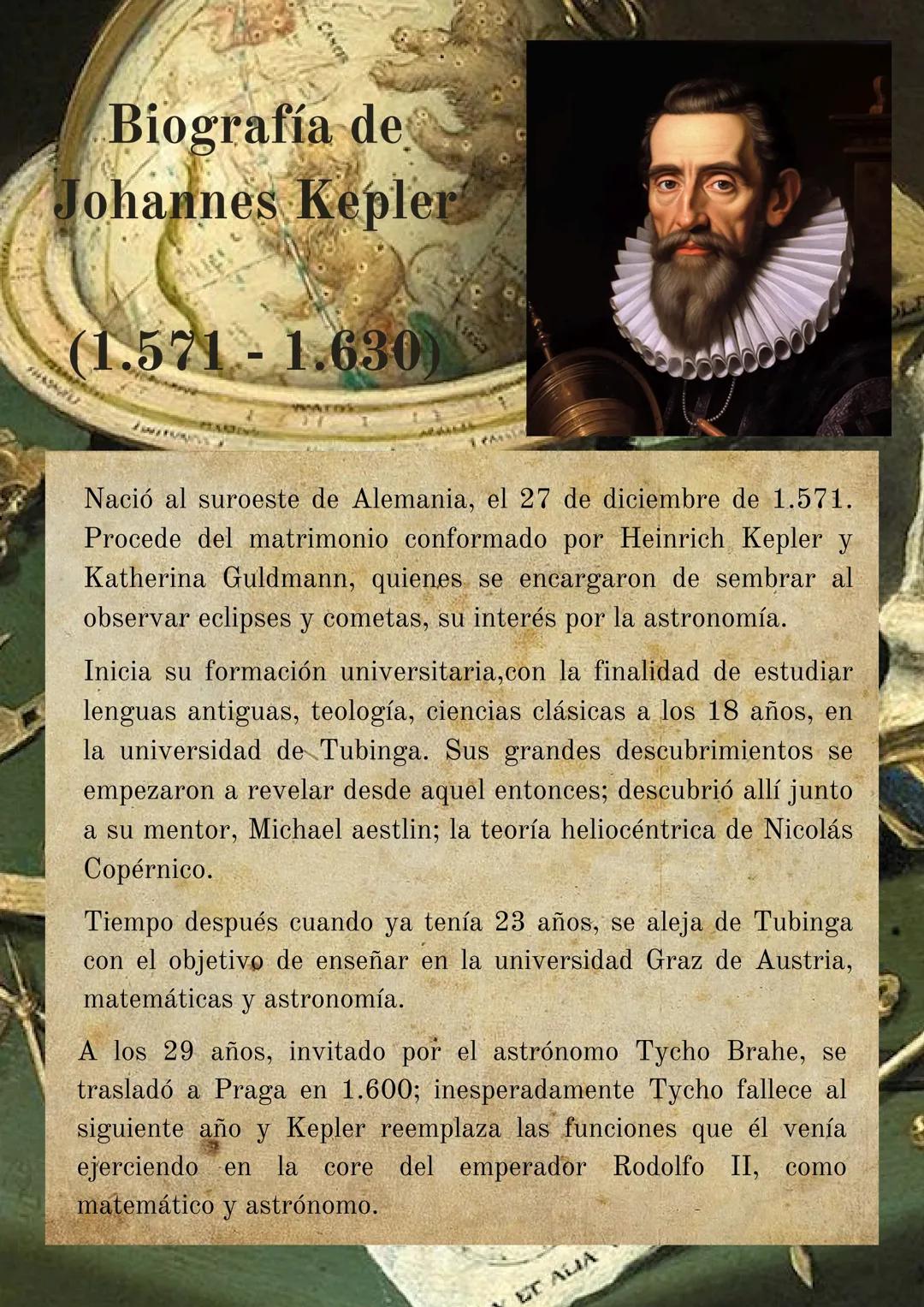 Biografía de Johannes Kepler