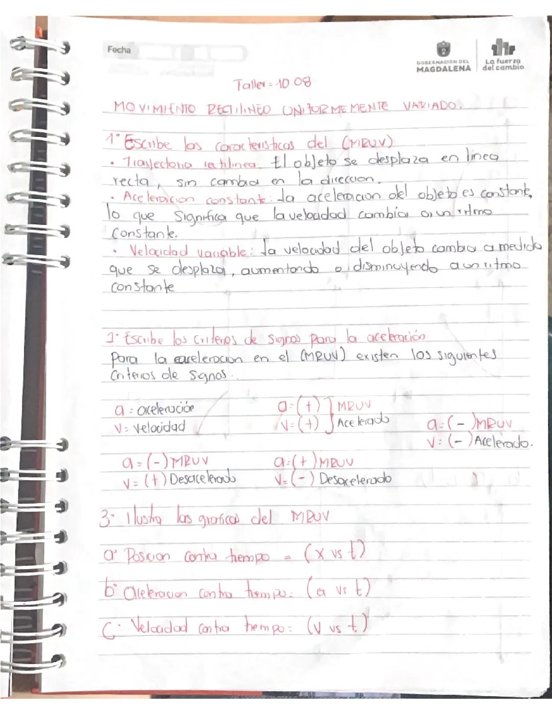 Movimiento rectilíneo uniformemente variado 