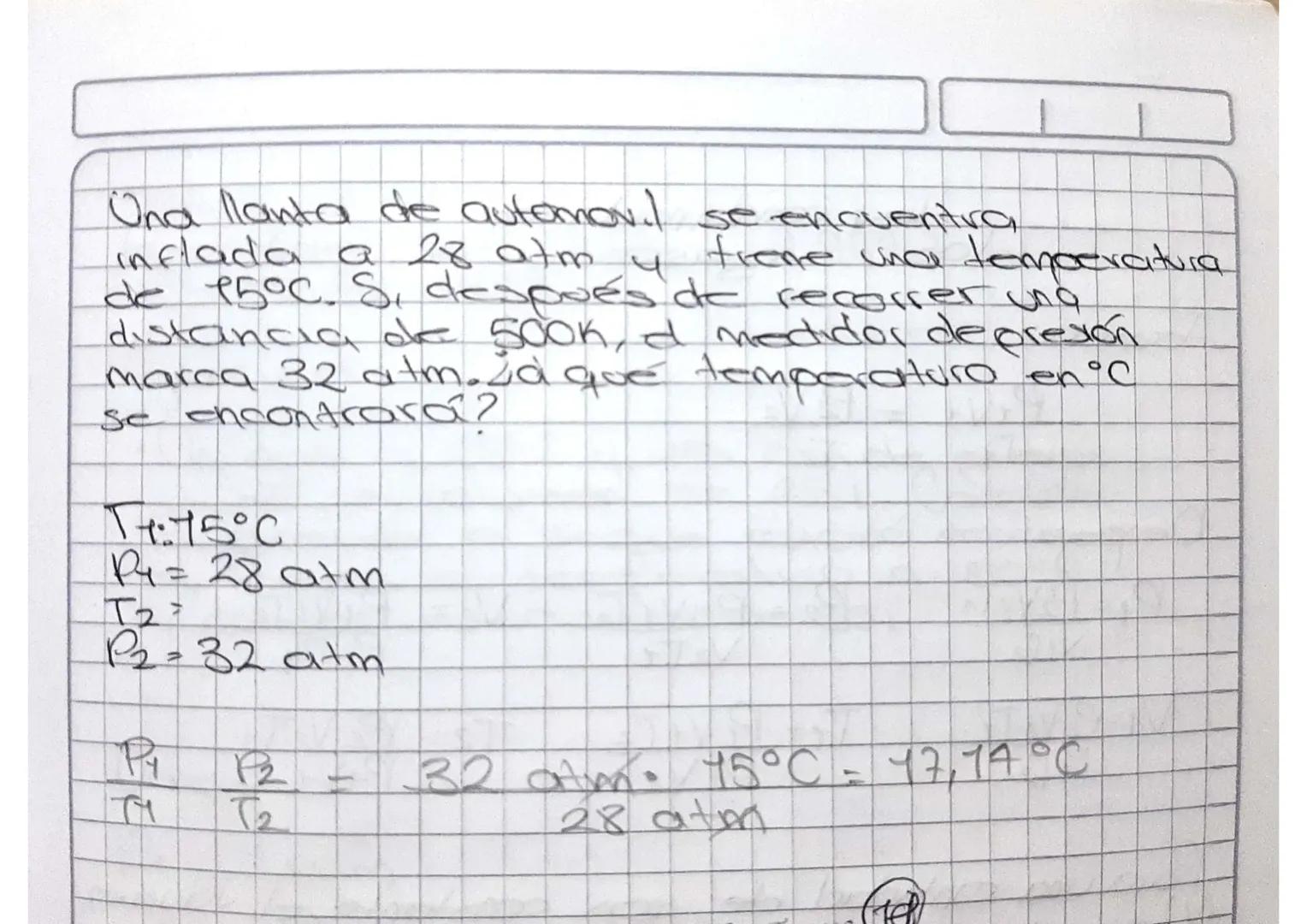 Ley degar lussac
•Al aumentar la temperatura, aumenta la
pres of
P
P2
ра
T
2
Un tanque de acero contiene dioxido de
carbono a 27°C 4 una pre
