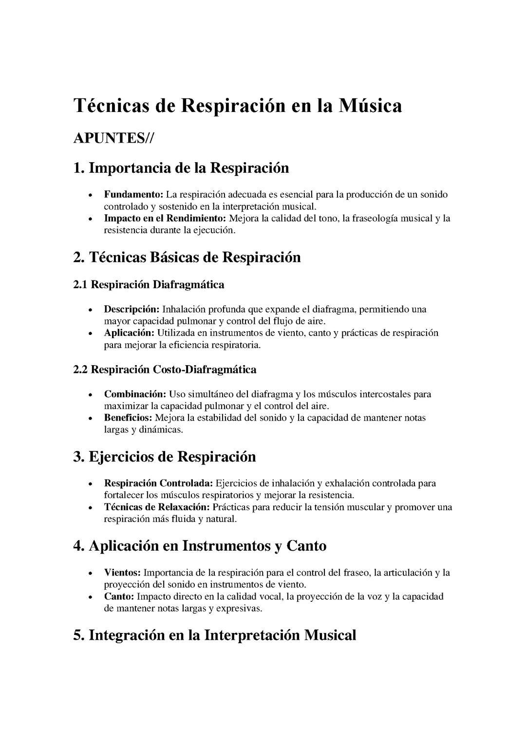 Técnicas de Respiración para Mejorar en la Música