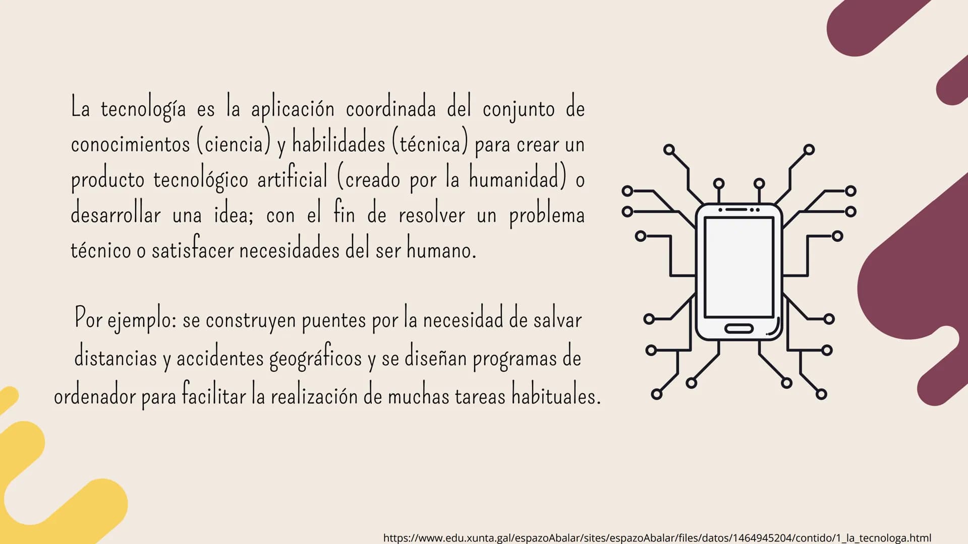 Tecnologia
Luisa Garcias La tecnología es la aplicación coordinada del conjunto de
conocimientos (ciencia) y habilidades (técnica) para crea
