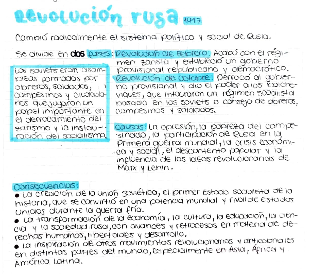 Revolución rusa
1917
Campió radicalmente el sistema politico y social de Rusia.
Se divide en dos fases: Revolucion de Febrero. Acabou con el