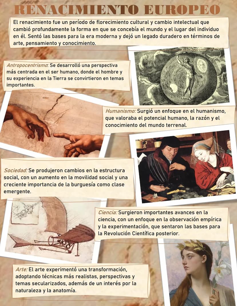 RENACIMIENTO EUROPEO
El renacimiento fue un período de florecimiento cultural y cambio intelectual que
cambió profundamente la forma en que 