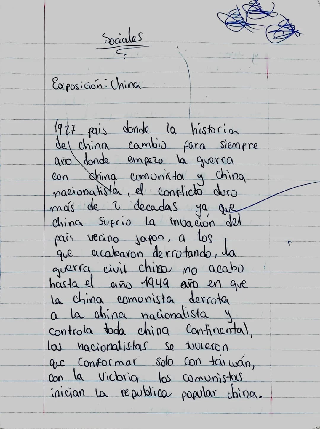 Sociales
Exposición: China
1977 pais donde la historia
de china
año donde
Con
cambio para siempre
china
empezo la guerra
.y
china comunista
