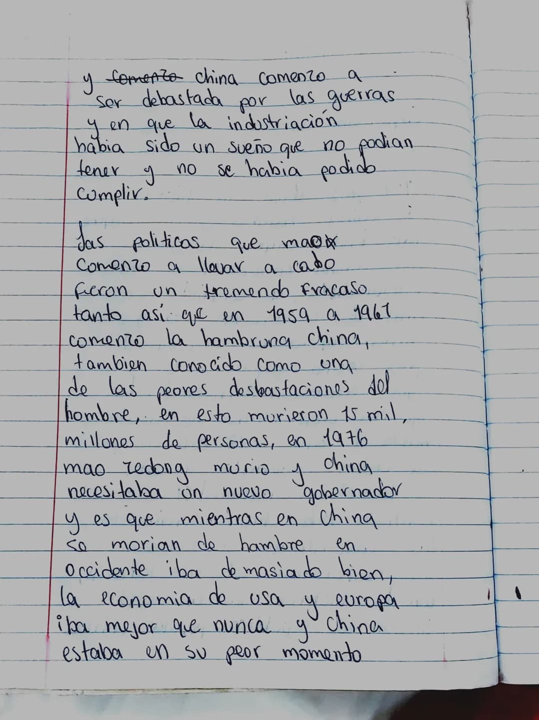 Sociales
Exposición: China
1977 pais donde la historia
de china
año donde
Con
cambio para siempre
china
empezo la guerra
.y
china comunista
