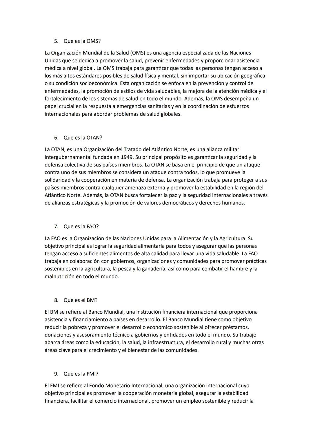 1. Que es la ONU?
La Organización de las Naciones Unidas (ONU) es una organización internacional fundada en
1945, compuesta por 193 Estados 