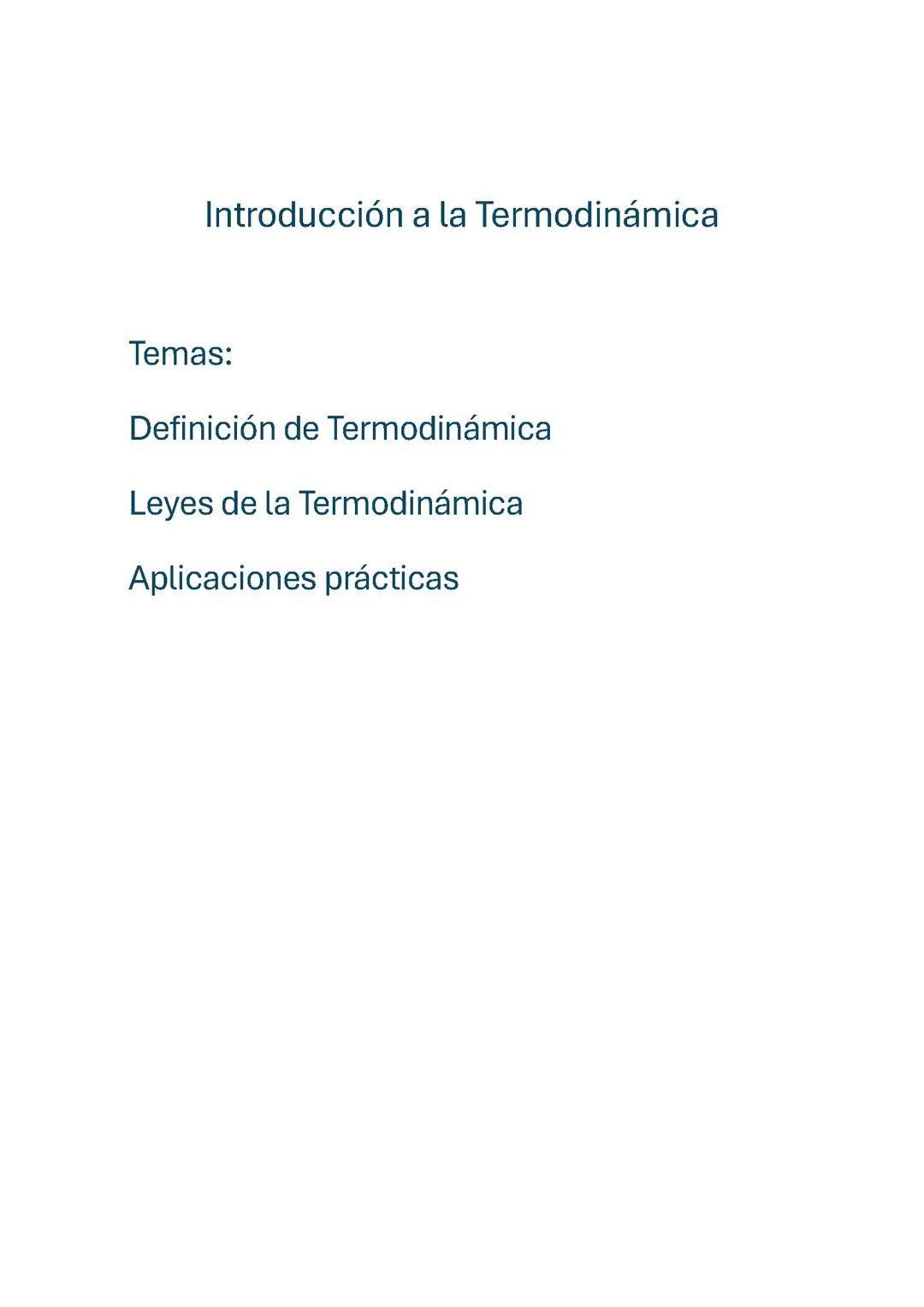 ¿Qué es la termodinámica? Una introducción básica