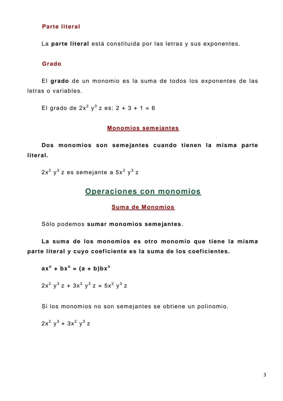 EXPRESIONES ALGEBRAICAS
Trabajar en álgebra consiste en manejar relaciones numéricas en
las que una o más cantidades son desconocidas. Estas
