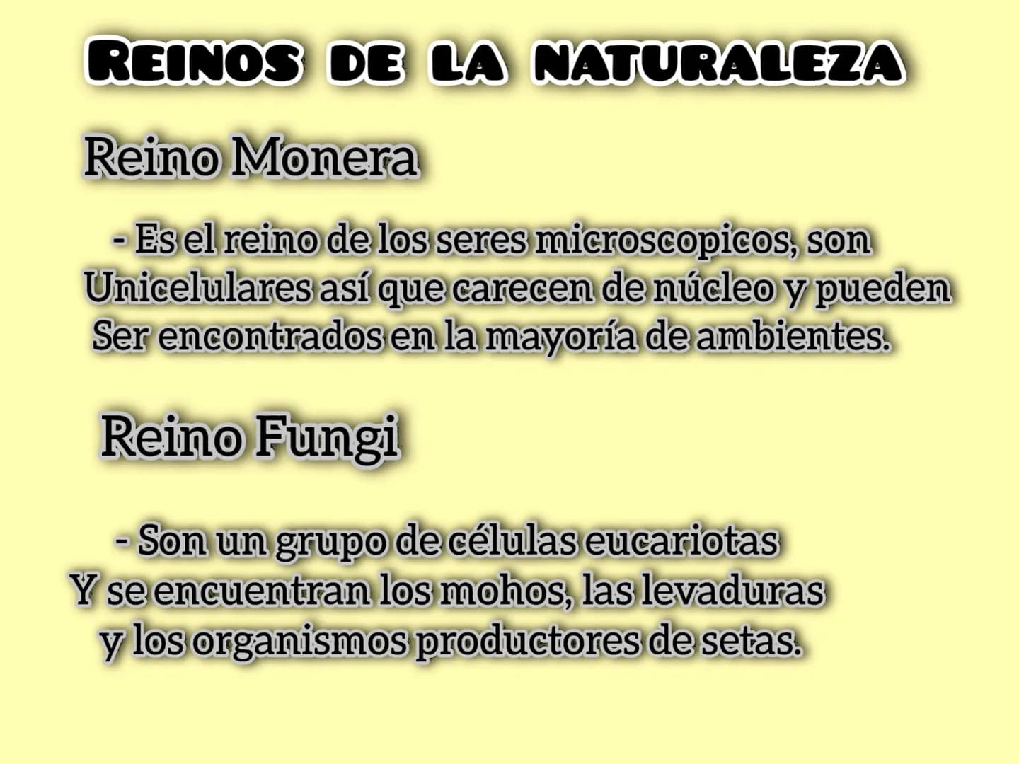 REINOS DE LA NATURALEZA
Reino Monera
- Es el reino de los seres microscopicos, son
Unicelulares así que carecen de núcleo y pueden
Ser encon
