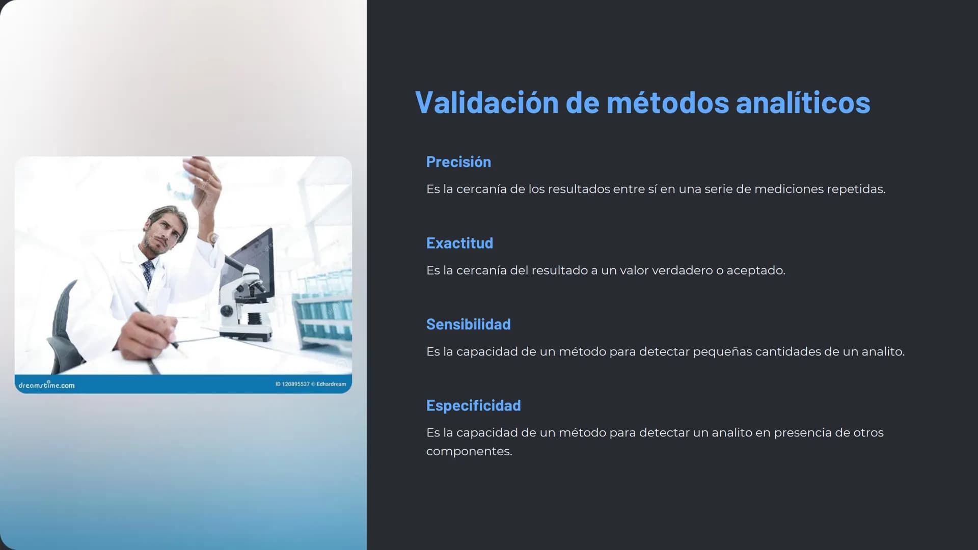 la química
analítica
La química analítica es un campo fundamental en la
ciencia que se centra en el estudio de la composición,
estructura y 
