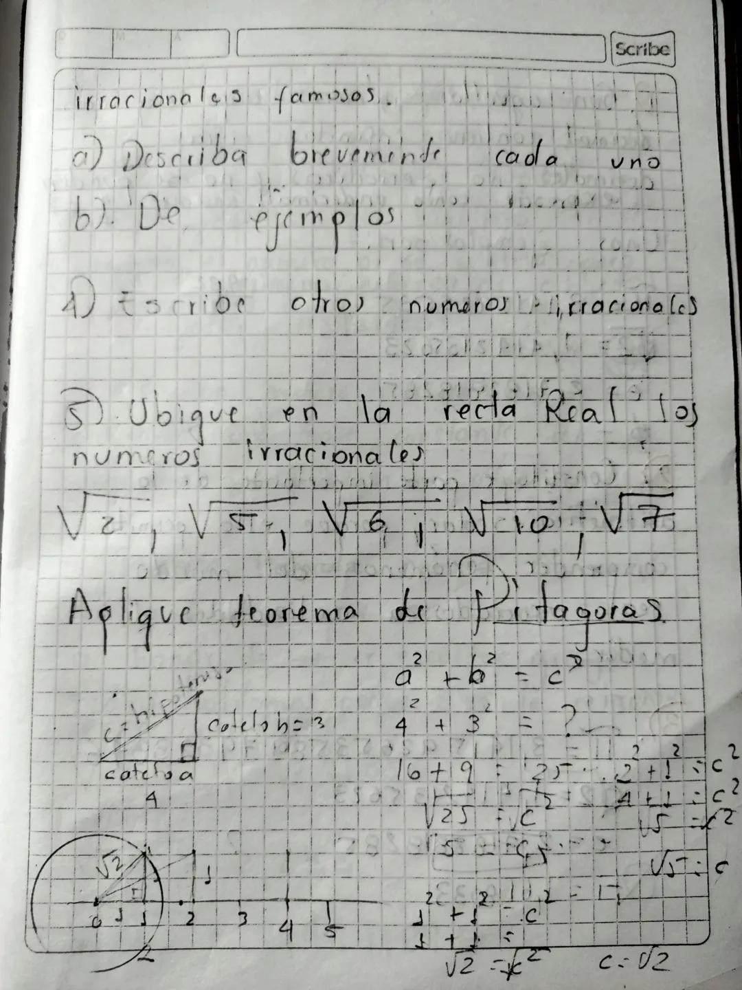 # Numeros Irracionales

Investigar en la casa
sobre los numeros irracionales.

D. Que son los numeros Irracionales

2). Porque son important