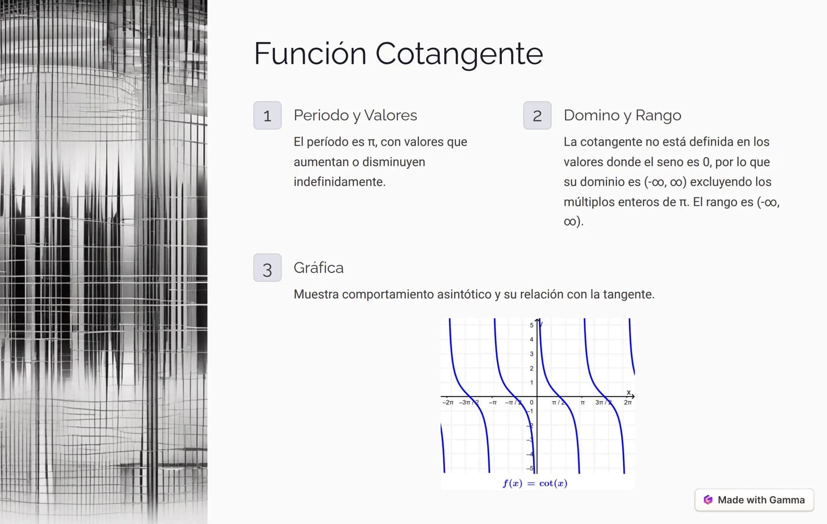 Funciones
Trigonométricas
Las funciones trigonométricas son relaciones entre los ángulos y los lados
de un triángulo. Se utilizan para model